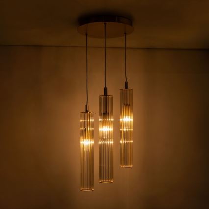 Zuma Line - Cable Pendant Light 3xE14/7W/230V, Gold