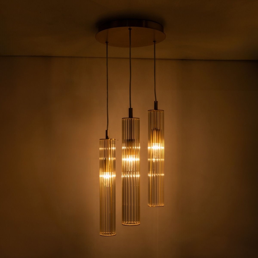 Zuma Line - Cable Pendant Light 3xE14/7W/230V, Gold