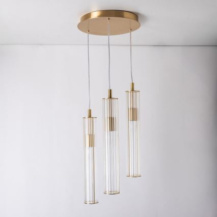 Zuma Line - Cable Pendant Light 3xE14/7W/230V, Gold