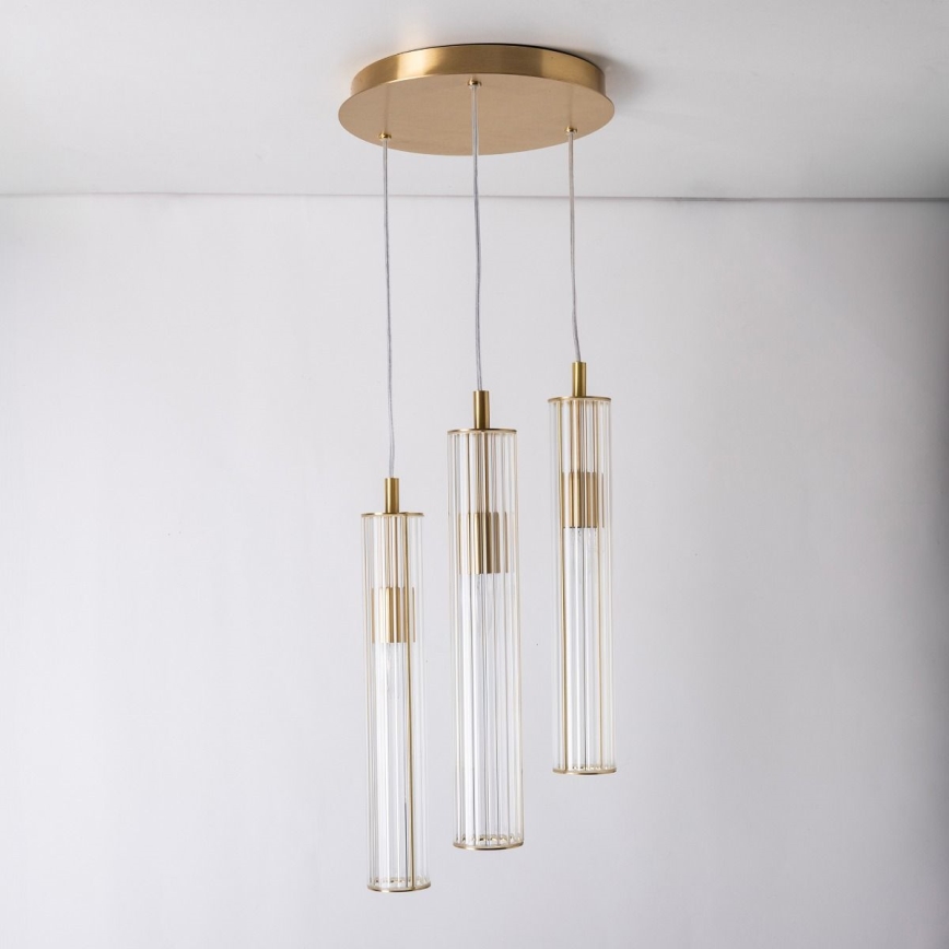 Zuma Line - Cable Pendant Light 3xE14/7W/230V, Gold