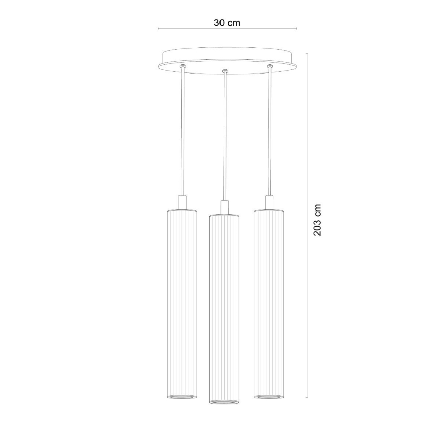 Zuma Line - Cable Pendant Light 3xE14/7W/230V, Gold