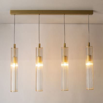 Zuma Line - 4-Light Cable Pendant, 4x E14/7W/230V, Gold