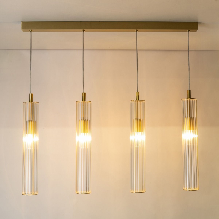 Zuma Line - 4-Light Cable Pendant, 4x E14/7W/230V, Gold