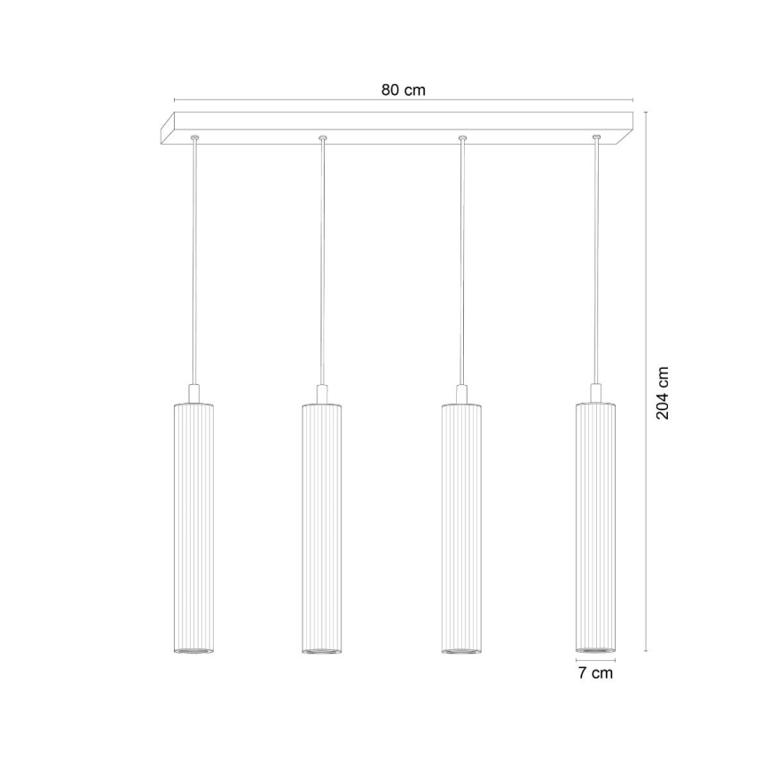Zuma Line - 4-Light Cable Pendant, 4x E14/7W/230V, Gold