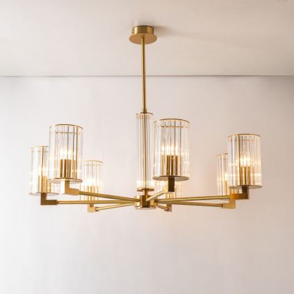 Zuma Line - Rod-mounted chandelier 7xE14/7W/230V gold