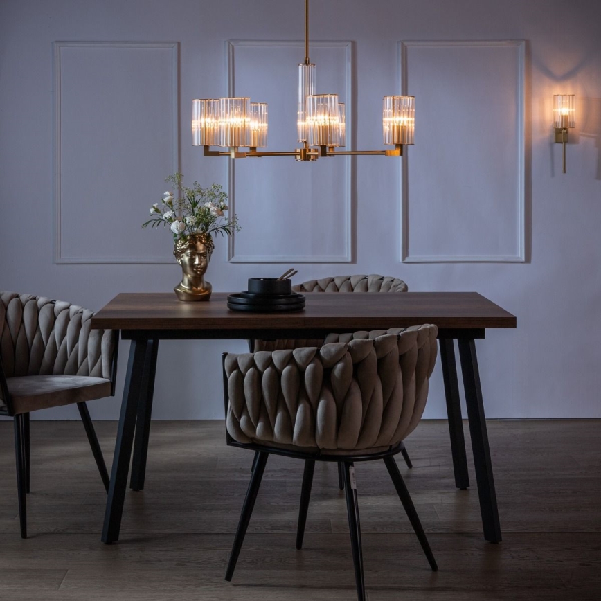 Zuma Line - Rod-mounted chandelier 7xE14/7W/230V gold