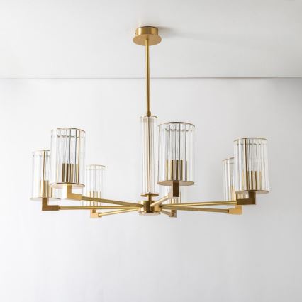 Zuma Line - Rod-mounted chandelier 7xE14/7W/230V gold