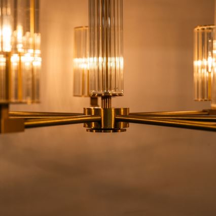 Zuma Line - Rod-mounted chandelier 7xE14/7W/230V gold