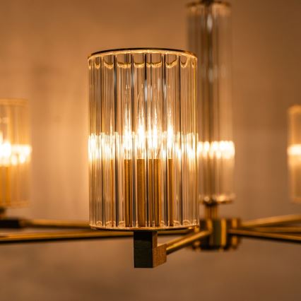 Zuma Line - Rod-mounted chandelier 7xE14/7W/230V gold