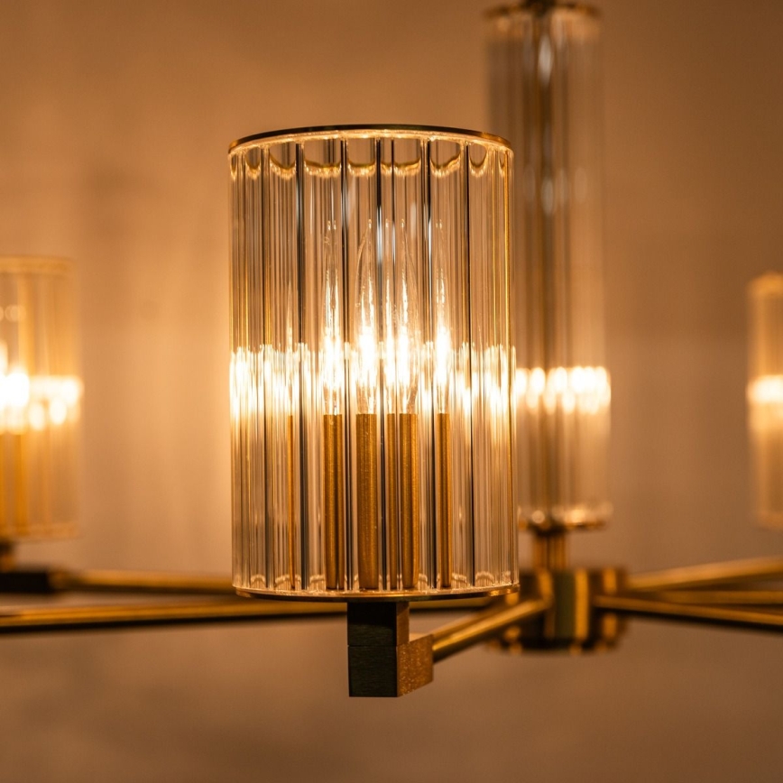 Zuma Line - Rod-mounted chandelier 7xE14/7W/230V gold