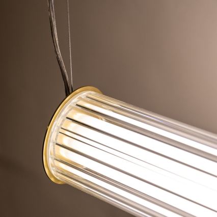 Zuma Line - LED Dimmable Cable-Suspended Pendant Chandelier LED/39W/230V 2700-6500K Gold + Remote Control
