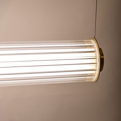 Zuma Line - LED Dimmable Cable-Suspended Pendant Chandelier LED/39W/230V 2700-6500K Gold + Remote Control