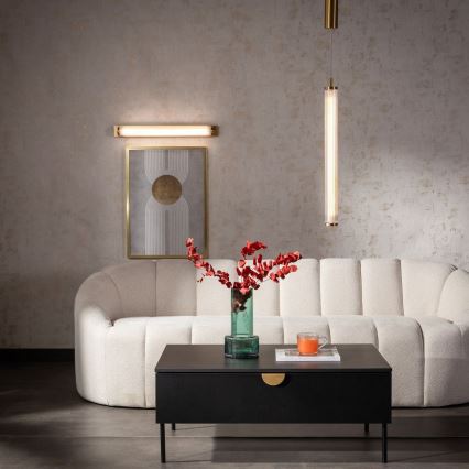 Zuma Line - Dimmable LED pendant light on cable LED/26W/230V 2700–6500K gold + remote control
