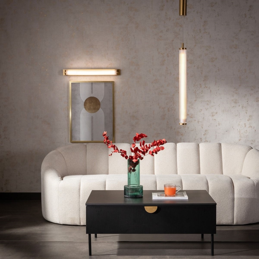 Zuma Line - Dimmable LED pendant light on cable LED/26W/230V 2700–6500K gold + remote control