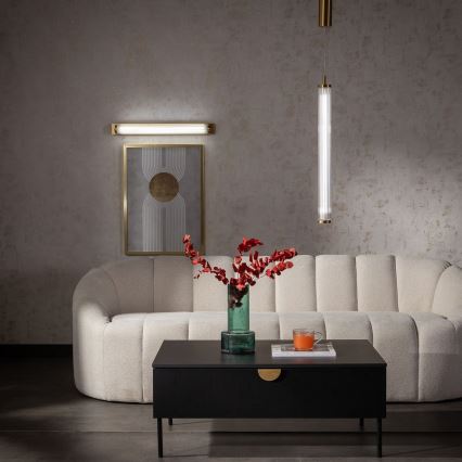 Zuma Line - Dimmable LED pendant light on cable LED/26W/230V 2700–6500K gold + remote control