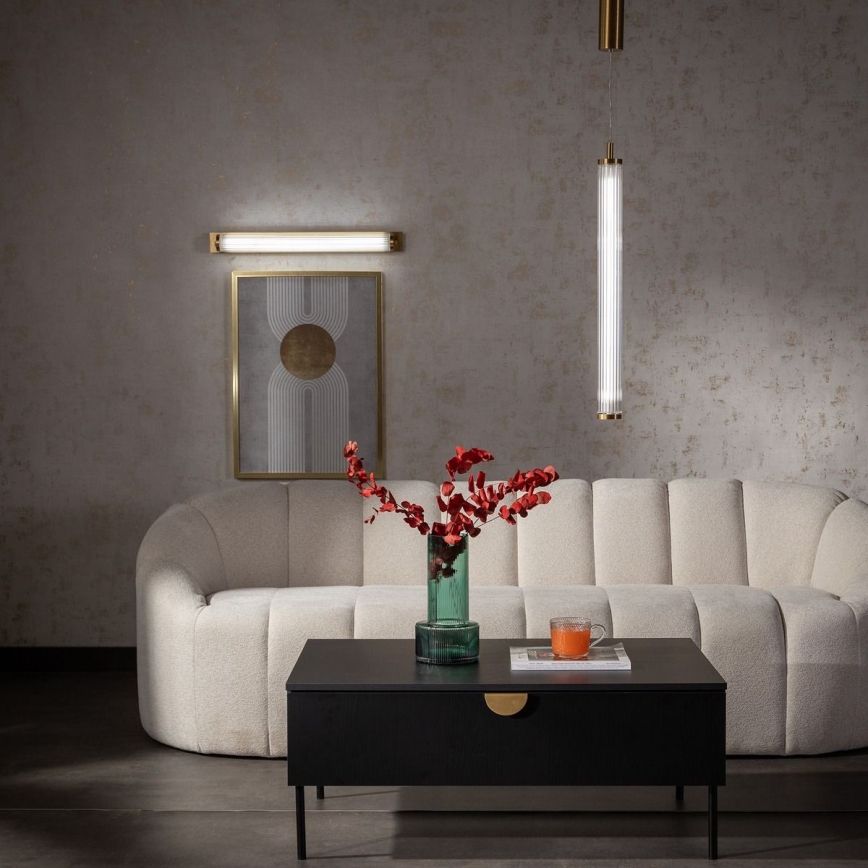 Zuma Line - Dimmable LED pendant light on cable LED/26W/230V 2700–6500K gold + remote control