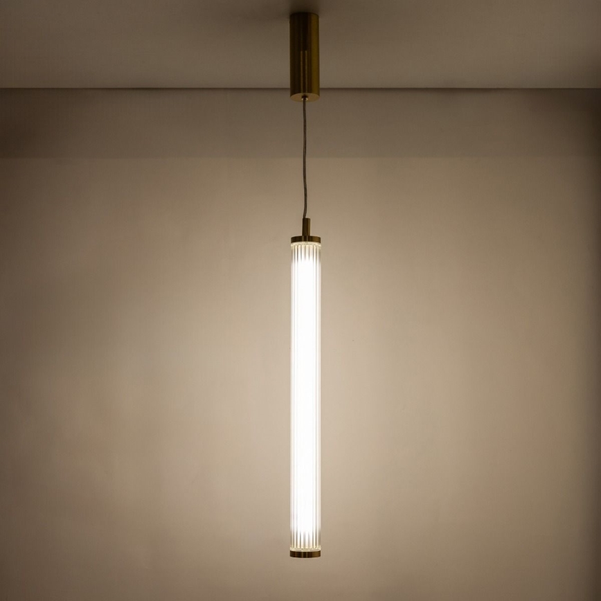 Zuma Line - Dimmable LED pendant light on cable LED/26W/230V 2700–6500K gold + remote control