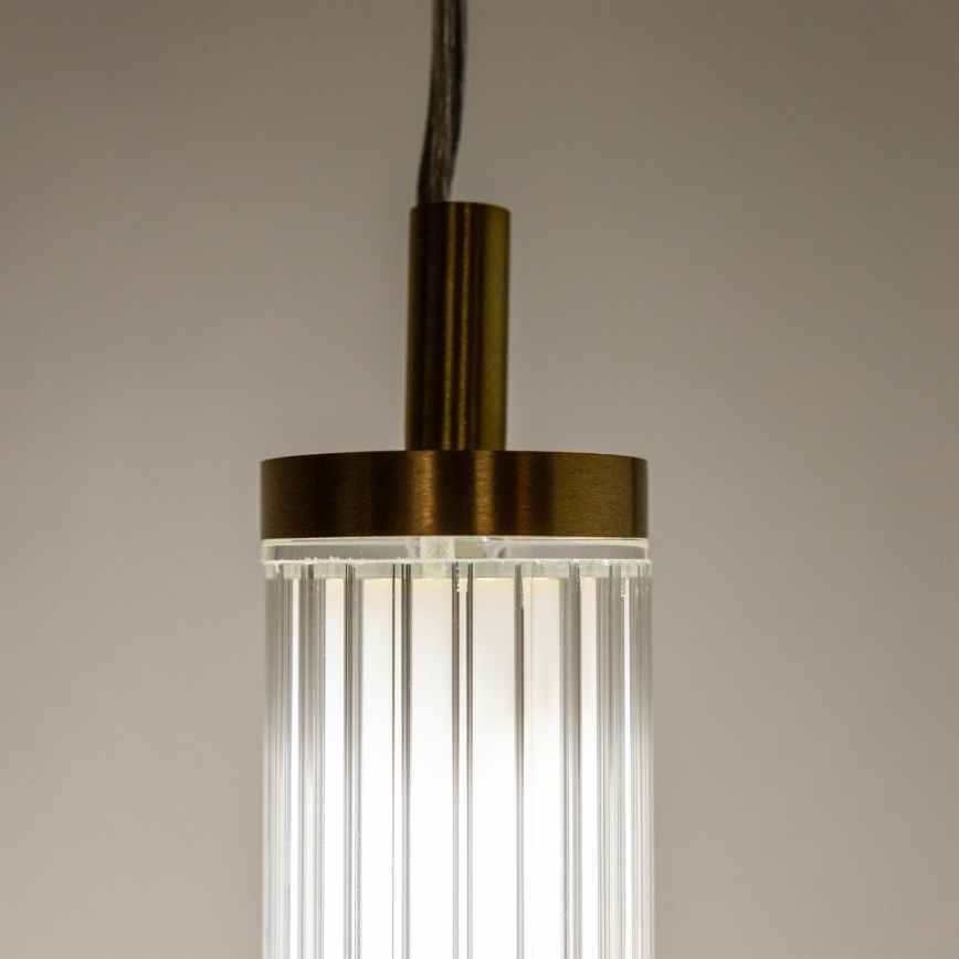 Zuma Line - Dimmable LED pendant light on cable LED/26W/230V 2700–6500K gold + remote control