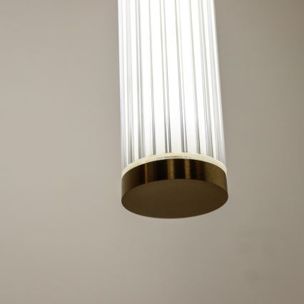 Zuma Line - Dimmable LED pendant light on cable LED/26W/230V 2700–6500K gold + remote control