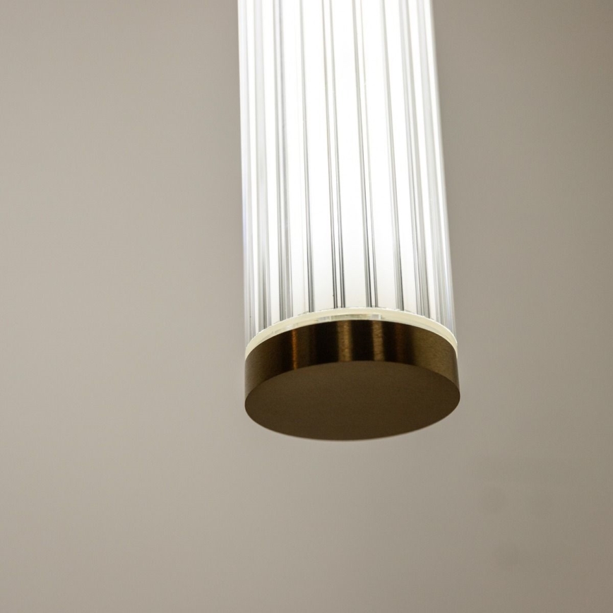 Zuma Line - Dimmable LED pendant light on cable LED/26W/230V 2700–6500K gold + remote control