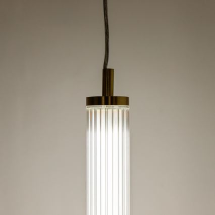 Zuma Line - Dimmable LED pendant light on cable LED/26W/230V 2700–6500K gold + remote control