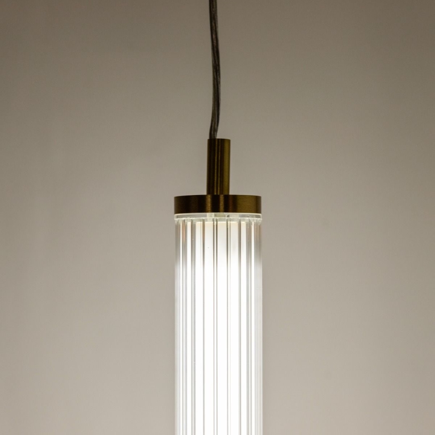 Zuma Line - Dimmable LED pendant light on cable LED/26W/230V 2700–6500K gold + remote control