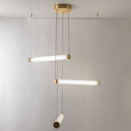 Zuma Line - Dimmable LED cable pendant light LED/64W/230V 2700-6500K gold + remote control