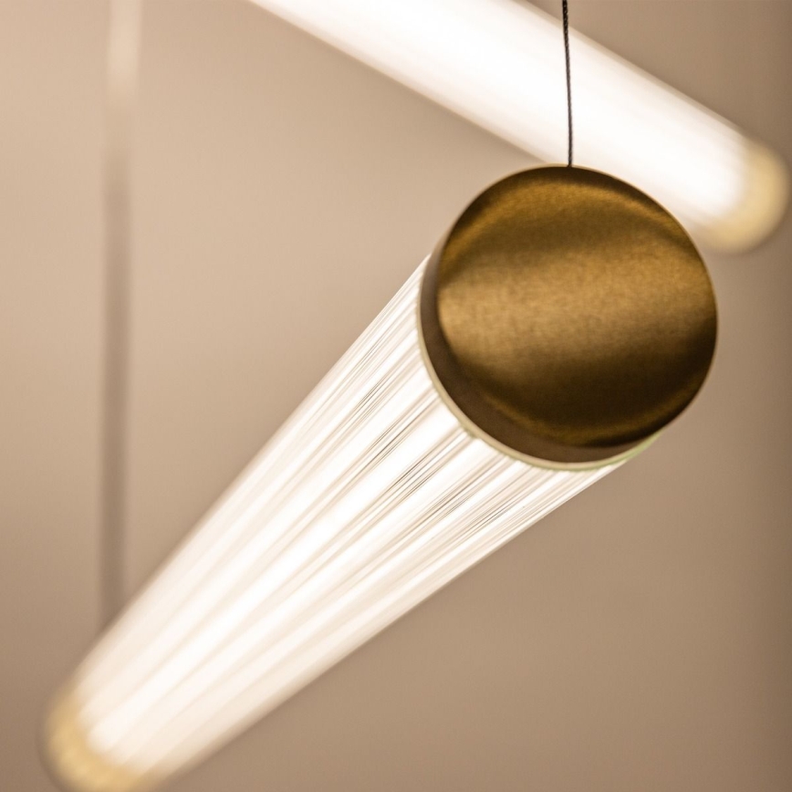 Zuma Line - Dimmable LED cable pendant light LED/64W/230V 2700-6500K gold + remote control