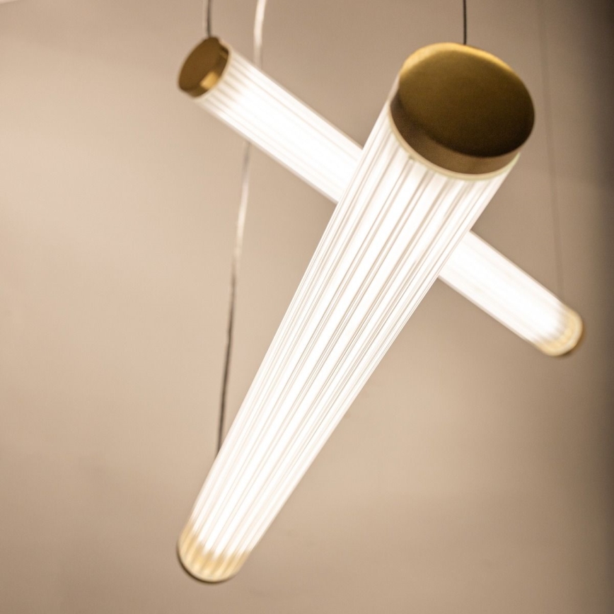 Zuma Line - Dimmable LED cable pendant light LED/64W/230V 2700-6500K gold + remote control
