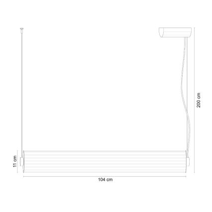 Zuma Line - Dimmable LED pendant light on cable LED/39W/230V 2700-6500K Black + Remote Control