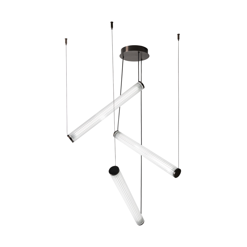 Zuma Line - LED Dimmable Cable Pendant Light LED/64W/230V 2700-6500K Black + Remote Control