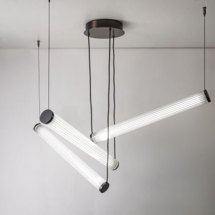 Zuma Line - LED Dimmable Cable Pendant Light LED/64W/230V 2700-6500K Black + Remote Control