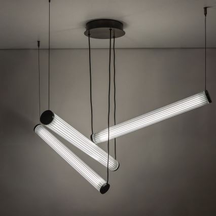 Zuma Line - LED Dimmable Cable Pendant Light LED/64W/230V 2700-6500K Black + Remote Control