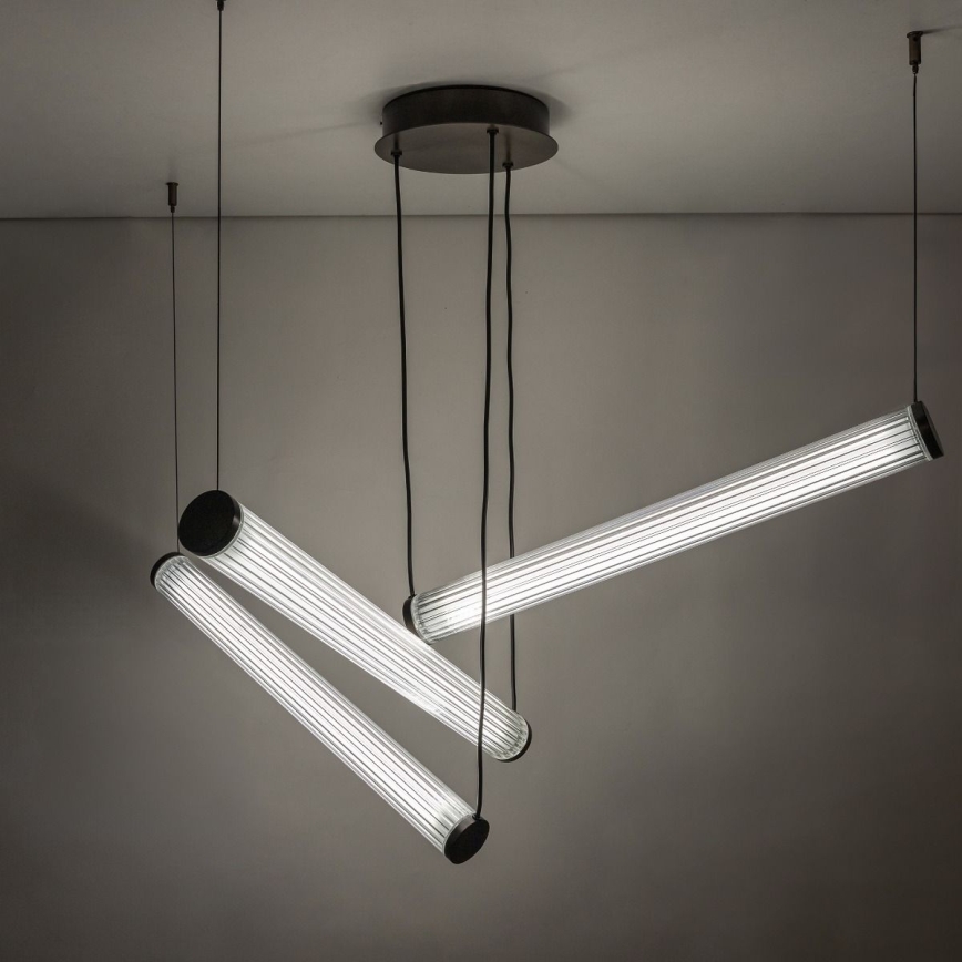 Zuma Line - LED Dimmable Cable Pendant Light LED/64W/230V 2700-6500K Black + Remote Control