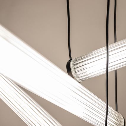 Zuma Line - LED Dimmable Cable Pendant Light LED/64W/230V 2700-6500K Black + Remote Control