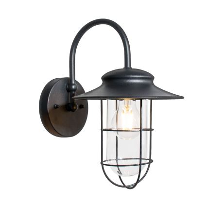 Zuma Line - Outdoor wall lamp 1xE27/60W/230V IP44 black