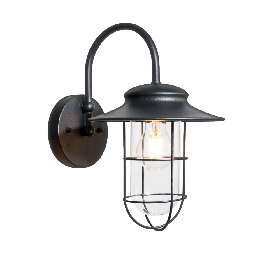Zuma Line - Outdoor wall lamp 1xE27/60W/230V IP44 black