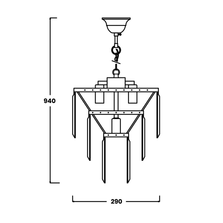 Zuma Line - Crystal chandelier on a chain 4xE14/40W/230V
