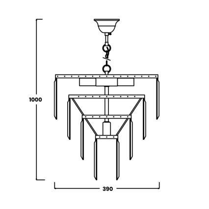 Zuma Line - Crystal chandelier on a string 5xE14/40W/230V