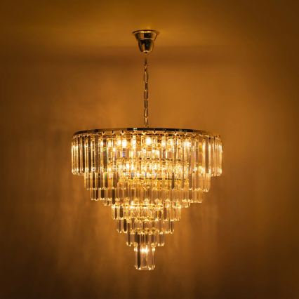 Zuma Line - Chain-hung chandelier 20xE14/40W/230V gold