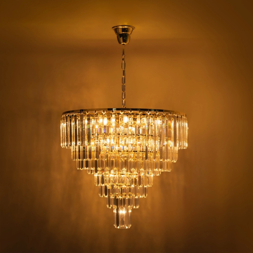 Zuma Line - Chain-hung chandelier 20xE14/40W/230V gold