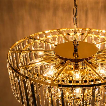 Zuma Line - Chain-hung chandelier 20xE14/40W/230V gold