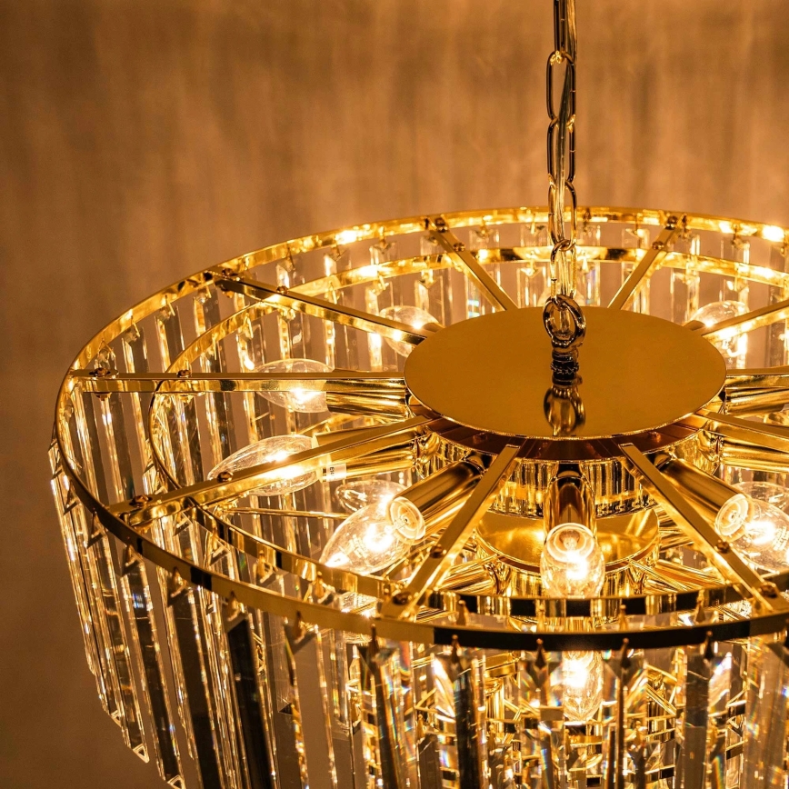 Zuma Line - Chain-hung chandelier 20xE14/40W/230V gold