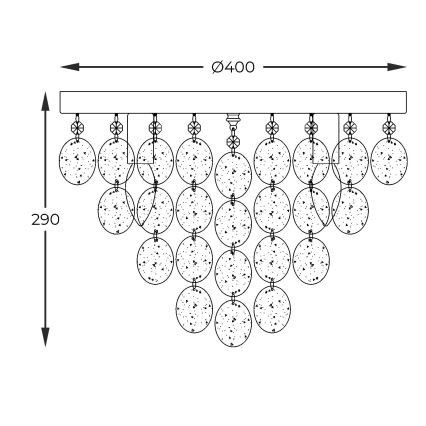 Zuma Line - Surface-mounted chandelier 5xE14/40W/230V shiny chrome
