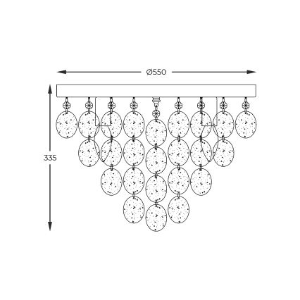 Zuma Line - Surface-mounted chandelier 8xE14/40W/230V shiny chrome