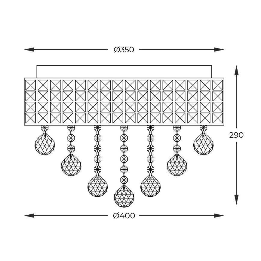 Zuma Line - Ceiling light 6xG9/25W/230V d. 40 cm shiny chrome