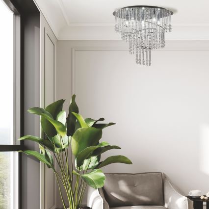 Zuma Line - Ceiling light 6xG9/25W/230V Ø 45 cm polished chrome/clear glass