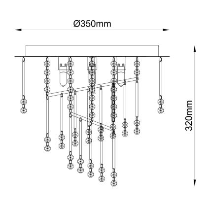 Zuma Line - Ceiling light 4xG9/25W/230V Ø 35 cm polished chrome/clear