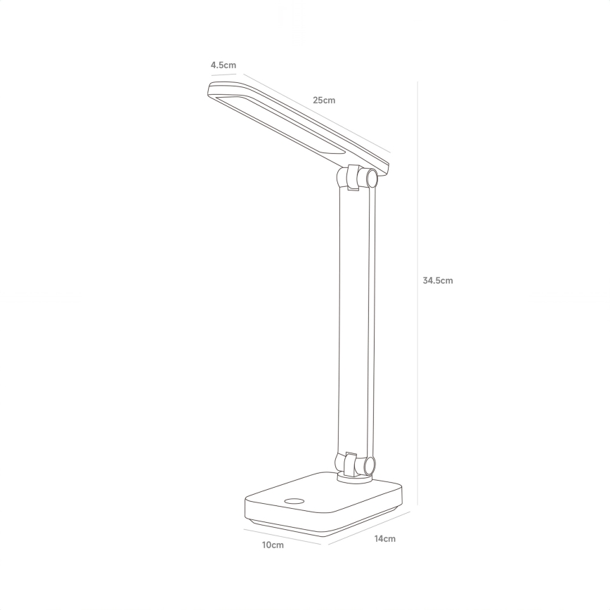 Zuma Line - LED Rechargeable table lamp LED/8W/1200 mAh 3000/4500/6000K white