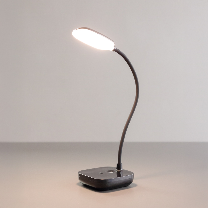 Zuma Line - LED Rechargeable table lamp LED/7W/1200 mAh 3000/4500/6000K black
